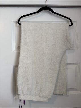 YITTY Cream Cozy Plush Wide Leg Pajama Pants